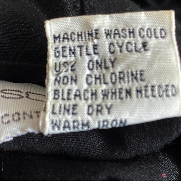 SOSTANZA ruffle neck button up puffed long sleeves woven rayon blouse top L - Picture 7 of 7